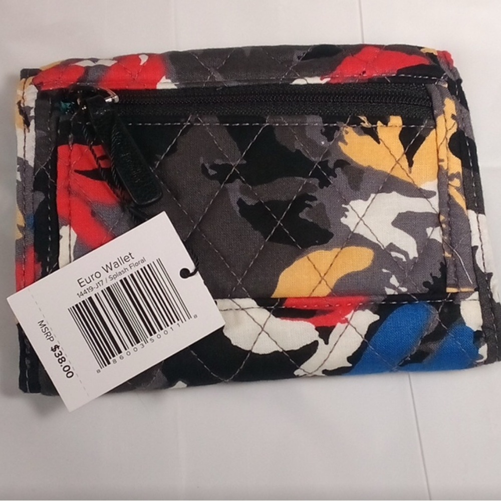 NEW Vera Bradley Euro Wallet in Splash Floral NWT